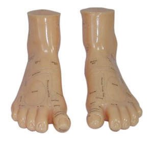 Model pijat akupuntur kaki, BC1126-15A model kaki akupuntur silikon 17CM - Product Image 1