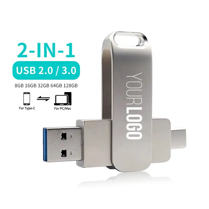 แฟลชไดรฟ์ USB ชนิด C 2 in 1 USB แฟลชไดรฟ์แบบ2อิน1 USB สำหรับแอนดรอยด์