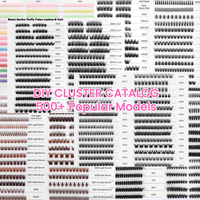 Kit d'extension de cils DIY le plus vendu avec miroir, colle et scellant, logo personnalisé, kits de cils en grappes DIY courbure D