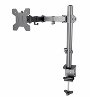 Nouveau support de moniteur de bureau à bras unique, entièrement articulé, inclinable et pivotant, ergonomique, en métal noir, charge 10 kg, prix de gros