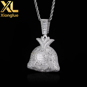 Miss Jewelry Hiphop Fashion Nouveau Pendentif Sac à Main Personnalisé Plaqué Or 18 carats avec Zircons Cubiques - Product Image 1