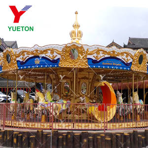 Precio de fábrica Estilo europeo Al Aire Libre Gran lujo 24 Asientos Recinto ferial Merry Go Round Parque de atracciones Paseo Carrusel de caballos para la venta - Product Image 1