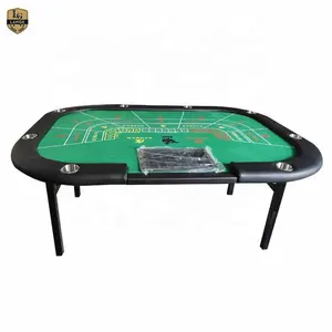 LANGE горячая Распродажа складные ножки Бакара покерный стол с пользовательским логотипом и войлочным столом