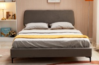 Cadre de lit design classique et moderne, taille Queen, en bois, pour hôtel et chambre à coucher