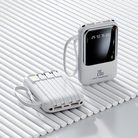 Haute capacité 10000mAh Mini batterie externe filaire Logo personnalisé Portable dessin animé chargeur Mobile Micro USB transfrontalier Compact personnalisé