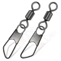 Konektor Umpan Standar Cross-Lock American Snap Swivel Figure 8 Lure Snap dengan Barrel Swivel Aksesoris Pancing