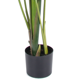 PZ-2-18 Plante Artificielle Voyageur Feuilles De Bananier Arbre avec Pot En Plastique Noir pour Intérieur Extérieur Décoratif - Product Image 5