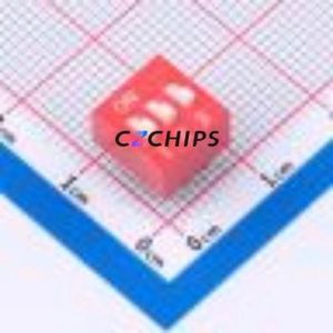 DS-03RP DIP Switch Through hole Component (THT) Switch ( Number of Switch Sections: 3 )( Lead Spacing: 2.54mm )( Color: Red ) - Product Image 1