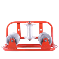 Poulie de câble électrique à trois roues en aluminium, rouleau de câble en aluminium, rouleau de câble d'angle au sol, guide de pose de câble