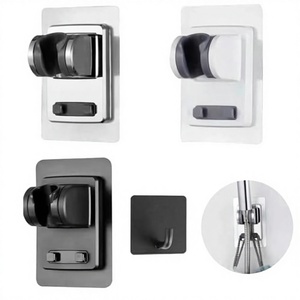 NES-CI352 Tendance du moment – <span class=keywords><strong>Support</strong></span> mural 4 pièces en plastique ABS pour <span class=keywords><strong>pommeau</strong></span> de <span class=keywords><strong>douche</strong></span>, <span class=keywords><strong>sans</strong></span> perçage, angle réglable, utilisation longue durée, salle de bain - Product Image 3