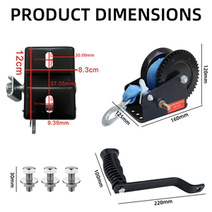 Trung Quốc nhà máy tốc độ kép cần cẩu nhỏ 1200lbs Hướng dẫn sử dụng tời Trailer mô hình vành đai tàu - Product Image 3