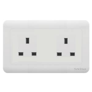 Prise murale britannique à trois trous pour salon et chambre, avec interrupteur USB, panneau de prise britannique, double interrupteur - Product Image 3