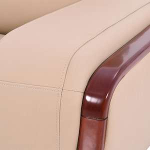 Chaise en cuir véritable Logan pour appartement - Product Image 6