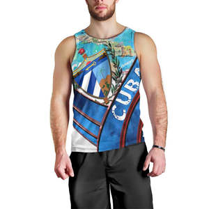 <span class=keywords><strong>Cuba</strong></span> Día DE LA Independencia Hombres Tank Top Cuban Trogon Mix Hedychium Coronarium Venta al por mayor <span class=keywords><strong>Cuba</strong></span> Tank Top - Product Image 3