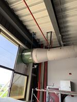Conduit d'air en tissu micro-perforé Buding pour système de ventilation CVC, suspension au plafond d'entrepôt