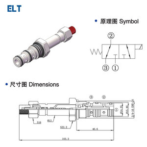 Vanne solénoïde hydraulique à cartouche filetée SV2-08-3A/3B/3C DHF-08-230/231/232 Vanne de commande directionnelle - Product Image 4