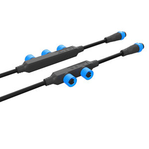 250 tegangan <span class=keywords><strong>2</strong></span> <span class=keywords><strong>3</strong></span> 4 5 cara M15 2pin tipe F konektor tahan air cetakan dengan kabel disesuaikan untuk luminer soket luar ruangan - Product Image 2