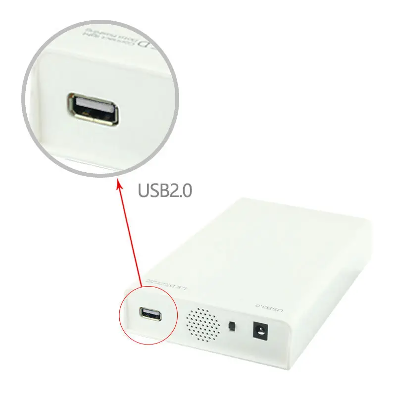 3.5 inches USB 2.0 to SATA hard drive case cloud hdd case ethernet hdd enclosure