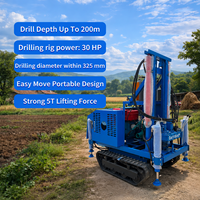 Foreuse de puits d'eau 200M à utilisation facile, machine de forage de puits, fabrication OEM ODM pour la construction de puits extérieurs