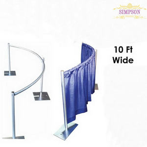 Estructura de soporte telescópica de tubo de aluminio con arco curvo para telón de fondo de boda, velo y telón de fondo de escenario - Product Image 2