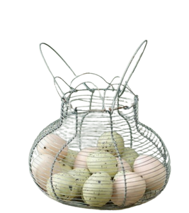 Proveedor de cesta de hierro para huevo, forma de pollo, tamaño mediano, atractiva cesta de alambre de huevo de metal disponible en todos los colores - Product Image 4