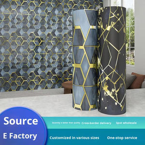 Adesivo de Parede Personalizado em Mármore Autoadesivo Decoração Moderna para Casa Papel de Parede Impermeável para Sala de Estar Cozinha Quarto Hotel - Product Image 2