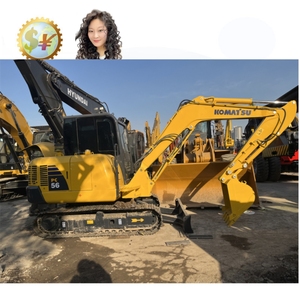 Excavadora de cadenas PC56 PC56-7 usada con motor y caja de cambios, 1 año de garantía, color amarillo, importada, capacidad de cazo de 0.1 m³ - Product Image 1