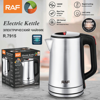 Bouilloire électrique RAF Factory pas chère en acier inoxydable 2,3 L, chauffe-eau électrique