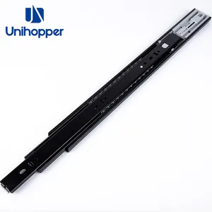 Unihopper Factory Soft Close Telescopic Slide Push Open Full Extension Channel Rails Ball Bearing Cabinet Drawer Slides