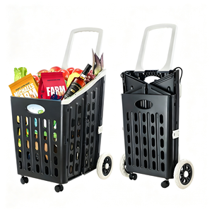 Chariot de supermarché grande capacité 340L, robuste, en treillis métallique, avec roulettes silencieuses, pour usage commercial en épicerie et vente au détail, kit complet - Product Image 1