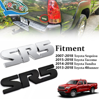 Autocollants de Voiture 3D Lettrage Chrome Logo SR5 pour Carrosserie Aile Côté Arrière Décalcomanie Badges Emblème pour Tacoma 4Runner Tundra Sequoia