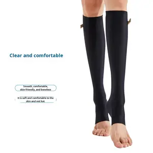 Pita pembentuk kaki musim panas, bahan spandeks Anti bakteri kontrol kuat pelangsing lengan kompresi kaki elastis - Product Image 3