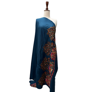 Custom Machine Embroidered <b>Shawls</b> Premium Soft Fabric Elegant Traditional Fashion OEM ODM Private Label Manufacturer - Product Image 3