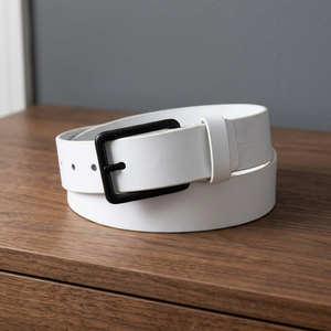Ceinture en cuir de vachette de haute qualité, personnalisable, confortable, pour homme, style décontracté, boucle en acier, écologique, longueur réglable - Product Image 3