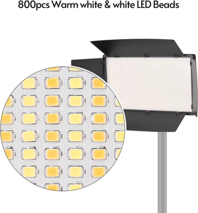 Kit d'éclairage professionnel portable RGB LED 800 lumières pour <span class=keywords><strong>photo</strong></span> et vidéo, maquillage, lumière d'appoint, télécommande sans fil, réglage par téléphone, boîte de kit - Product Image 4