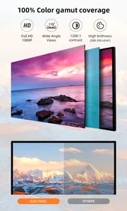 43 inch cảm ứng điện dung LCD kỹ thuật số biển màn hình quảng cáo treo tường cho sân bay phòng triển lãm phương tiện truyền thông sử dụng bức tường video - Product Image 3