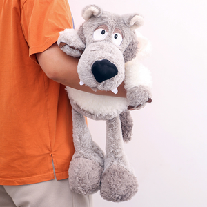 Peluche OEM Lupo in Pelle di Pecora, Simpatico Pupazzo Travestito, Piccolo Lupo Divertente, Regalo per Bambini, Imbottitura in Cotone PP - Product Image 4
