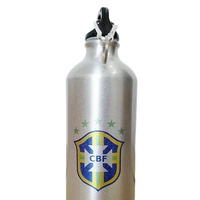 Qatar Brésil Argentine France Pays-Bas Portugal Espagne Sports Aluminium 600ml Bouteille d'eau anti-fuite sans BPA personnalisable