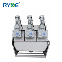 Presse à vis multi-disques RYDE 353 en acier inoxydable SS304 avec moteur et boîte de vitesses, garantie 1 an pour la déshydratation des boues