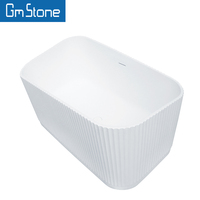Baignoire autoportante blanche de petite taille 1,2 m, moderne, en pierre artificielle, personnalisable pour hôtel – Offre spéciale