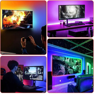 Bande LED RGB 5050 à PCB étroit de 6 mm, WS2811 SM16703, lumière à effet d'eau courante pleine couleur, 12 V, 60 LED/m, bande LED fine - Product Image 5