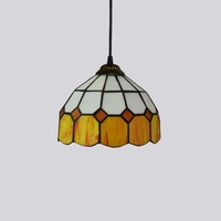 Plafonnier led simple au style européen nord, lustre rétro, en verre coloré, pour restaurant, style méditerranéen, orange, pour couloir ou balcon