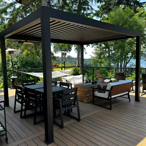 Pérgola Motorizada de Aluminio para Exteriores, con Techo de Láminas Ajustables, Impermeable, Diseño Personalizado, para Balcón - Product Image 2