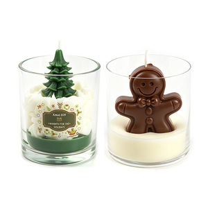 LANJO Handmade Soy Wax Aromatherapy Scented Glass Jar <b>Candle</b> for Christmas Home Decor <b>Gift</b> - Product Image 2