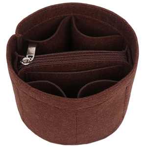 Hot Selling Round Shape Handbag Tote Bucket Bag Organizer Felt Purse Organizer <strong>Insert</strong> With Zipper - Product Image 4
