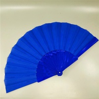 Kipas Plastik Warna Solid 23cm Satu Sisi, Halus, Bisa Dibuka Tutup, untuk Fotografi Tari, Catwalk, Warna Permen, untuk Model