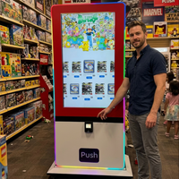 Distributeur automatique de cartes TCG, mini, sur pied, avec écran tactile de 43 pouces, pour la vente de cartes sportives