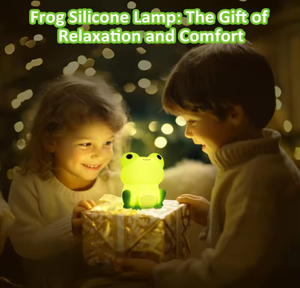 Cute Frog Silicone Night Light, Rechargeable Type-C Dimmable <b>Touch</b> Control Bedside <b>Lamp</b>,Portable Kids Gift for Girls Boys Babies - Product Image 4