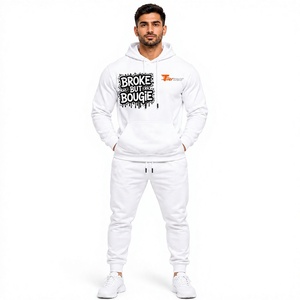 OEM Manufacturer Custom Logo Baggy Stacked Pants Sweat <b>Suit</b> Diamond Rhinestone Flare Sweatpants and Hoodie Sets for <b>Men</b> - Product Image 1