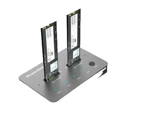 Giá rẻ nhất giá M.2 SSD trường hợp SATA NVMe Offline Clone Hỗ trợ 2t Dual bay M.2 SSD Docking Station